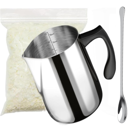 Casserole de cire de 1 l avec cuillère de 15 cm