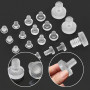 Lot de 50 amortisseurs en caoutchouc transparent pour meubles - Anti-collision - Pour tables en verre, tiroirs, tables, meubles 