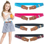 RUIJIE 4 Pièces Ceinture élastiques Sans Boucle Enfant Réglable Ceinture Extensibles Invisibles Ajustable Ceintures 35-90cm Cein