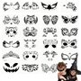 24 Pièces Pochoir Maquillage Enfant Adulte
