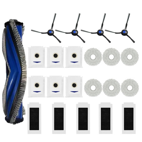 GYing Lot de 22 accessoires pour ECOVACS DEEBOT T30 PRO Omni (couleur argentée)