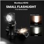 Wurkkos HD10 Mini Lampe de Poche, 1200 Lumens Petite poche lampe Led Rechargeable,IP68 étanche Torche avec aimant pour Camping,
