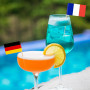 Kisvic 100 pays - Cure-dents internationaux - Drapeaux de cocktail - Drapeau Euro décoratif - Petit mini cure-dents - Double fac