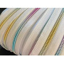 Slantastoffe Fermeture éclair sans fin spirale arc-en-ciel 5 mm au mètre avec fermeture éclair (blanc