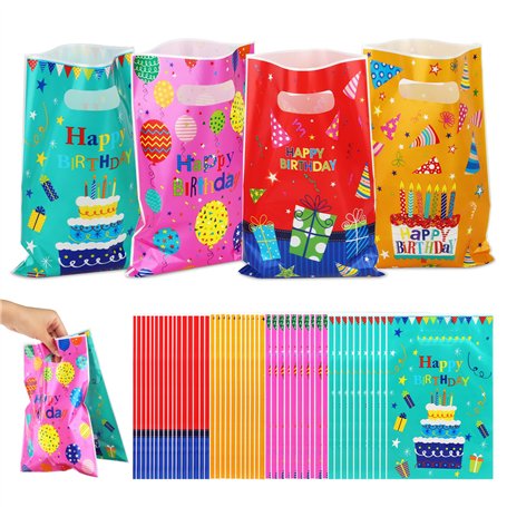 50 Pieces Sachets Anniversaire Garcon et Filles Sachet Bonbons Anniversaire