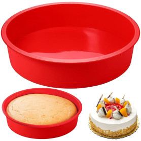 Bangbobi Lot de 2 moules à pâtisserie en Silicone de 21,5 cm, moules à gâteaux Ronds, antiadhésifs, résistants à la Chaleur et l Bangbobi Lot de 2 moules à pâtisserie en Silicone de 21