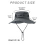 Bangbobi Chapeau de Soleil Homme Protection UV - Chapeau de randonnée à Large Bord Homme Protection Solaire extérieure - Chapeau