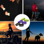Aililong Lot de 6 bandes réfléchissantes avec pince à pantalon pour vélo - Protection élastique et réglable avec fermeture Velcr