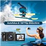 4K Appareil Photo Numérique 50MP Autofocus Compact Caméra avec 2.8'' Écran Rabattable 180° Digital Camera Zoom Numérique 16X ave