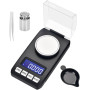 Balance de Précision 50g x 0.001g Balance Milligrammes Professionnelle avec Poids d'Étalonnage 50g Complet Plateau Pince à Épile