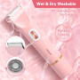 ECHOBUY Rasoir Électrique Femme 2 en 1 Tondeuse Intime Double Tête Étanche IPX7 Rasoir Bikini Rechargeable USB-C Pour Maillot Vi