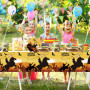 Fuwraixis Service de vaisselle sur le thème du cow-boy,Décoration de vaisselle pour fête d'enfants,20 gobelets en papier 20 assi