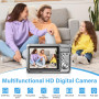 Appareil Photo Numérique 56MP 4K Compact Caméra Zoom Numérique 20X Digital Camera avec Carte de 32 Go pour Étudiant Adulte Début