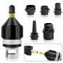 CDDCWZ Adaptateur de Valve pour pagaie de Sup, convertisseur de Pompe à air avec 4 adaptateurs de Valve pour Paddles, Bateaux go