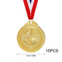 Lot de 15 médailles pour enfants : médailles d'anniversaire pour enfants - Médailles de football - Pour anniversaire d'enfant -