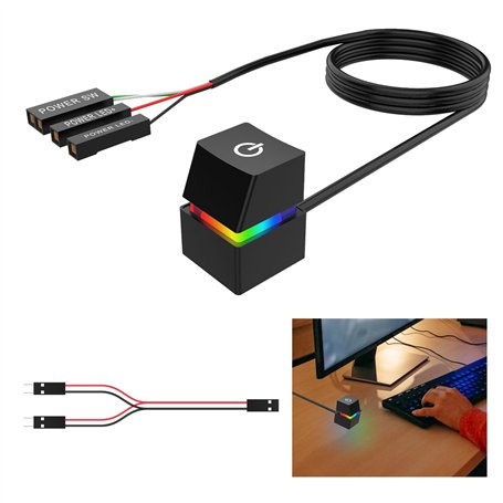 Nizirioo 2M Bouton d'alimentation PC Case Accessoires