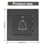 Lot de 2 boutons de sonnette - 86 x 86 mm - Bouton de sonnette extérieur 220 à 250 V - Interrupteur encastré - Pour l'extérieur