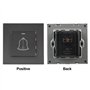 Lot de 2 boutons de sonnette - 86 x 86 mm - Bouton de sonnette extérieur 220 à 250 V - Interrupteur encastré - Pour l'extérieur