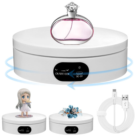 GBKDQQ Plateau tournant électrique rotatif à 360 degrés pour produits de photographie
