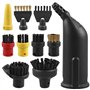 Asfrode Accessoires pour nettoyeur vapeur Kärcher - 10 pièces de rechange - Contient une grande brosse de nettoyage ronde - Bros