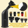 Asfrode Accessoires pour nettoyeur vapeur Kärcher - 10 pièces de rechange - Contient une grande brosse de nettoyage ronde - Bros