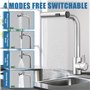 BAIFULAI Robinet de cuisine extensible avec douchette extractible, mitigeur d'évier extensible à levier unique avec douchette 3