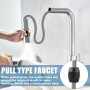 BAIFULAI Robinet de cuisine extensible avec douchette extractible, mitigeur d'évier extensible à levier unique avec douchette 3