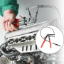Lot de 3 pinces à colliers de serrage avec col droit, fonction de verrouillage à cliquet, kit d'outils pour réparation automobil