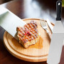 Spatule pour plancha, Spatules coudées à Gâteau pâtisserie, Spatule en acier inoxydable, Accessoires pour barbecue, Spatule à ha