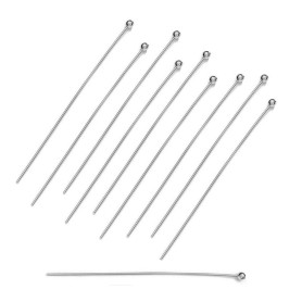 My-Bead 20 pièces tiges clous tête boule 50mm x 0.5mm boule Ø 1.8mm argent 925 pour la création de bijoux DIY My-Bead 20 pièces tiges clous tête boule 50mm x 0.5mm boule Ø 1.8mm argent 925 pour la création de bijoux DIY