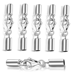 My Bead 5 pièces kits de montage Ø 2.5 mm argent 925 fermoirs mousqueton et embouts pour la bracelets en cuir DIY My Bead 5 pièces kits de montage Ø 2.5 mm argent 925 fermoirs mousqueton et embouts pour la bracelets en cuir DIY