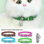 Lot de 4 Colliers en Cuir pour Animaux de Compagnie avec Cloche réglable, Boucle de sécurité, dégagement Rapide, Jolis Colliers 
