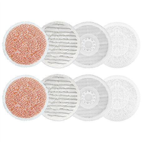 Lot de 8 tampons de nettoyage tout-en-un S6002UK S7201UK S7000 pour balai à vapeur Shark Steam et Scrub