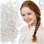 MINGZE 200 Pièces Bague de Cheveux
