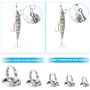 250 Pièces Kit de Anneaux Brisés Anneaux Fendus Anneau de Connexion de Leurre Aplatissant Connecteur des Leurres Pêche pour Pêch