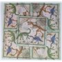 Vaisselle de fête sur le thème archéologique des dinosaures, avec assiettes en carton, serviettes en papier, gobelets en carton