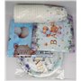 Lot de 61 pièces de vaisselle de fête à thème ours bleu - Décorations de fête d'anniversaire - Contient des gobelets en carton,