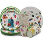 Shamoparty Lot de 60 ustensiles de table dinosaures - Décoration pour 20 invités - Motif : forêt tropicale - Joli thème original