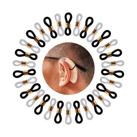 Lot de 30 connecteurs pour appareils auditifs - Accessoire anti-perte - Pour appareils auditifs