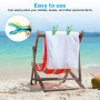 mizikuu Pinces à Serviette de Plage, 4 pièces Pinces à Linge Plastique Durable Grandes Pinces à Pantoufles pour Serviettes Gross