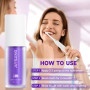 Dentifrice Blanchissant Violet,V34 Color Corrector Serum Inclus Booster de Blanchiment des Dents Blanchiment Dentaire Violettes 