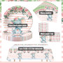 Vaisselle de fête prénatale éléphant,Doyomtoy Kit Deco Anniversaire Garcon Fille, Décorations de Fête de Comprend Tasses Nappes