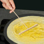 BLUESEABUY Kit Crêpes 1 Spatule Crêpe Bois et 3 Râteau à Crêpes Etaleur Crepe Épandeur de Crêpes pour Ustensiles de Cuisine Panc