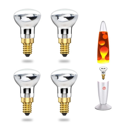 Bonlux 25W E14 ampoule de lampe à Lave R39 réflecteur ampoule lampe à lave 25W E14 R39 ampoule de lampe à lave (4pcs)