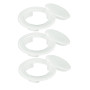 Lot de 3 anneaux pour parasol de table avec capuchon - Anneau pour parasol - Anneau de trou en plastique - Diamètre intérieur :