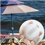 Lot de 3 anneaux pour parasol de table avec capuchon - Anneau pour parasol - Anneau de trou en plastique - Diamètre intérieur : 