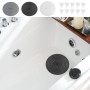 Lot de 13 bouchons de vidange universels en silicone pour cuisine, salle de bain, baignoire, lavabo - Noir, blanc, gris