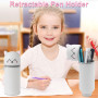 Zyluniy Kawaii Étui Ecole 2 en 1 en Silicone Souple, Trousse Silicone Verticale, Trousse Kawaii Animaux,Trousse Porte-Stylo de T