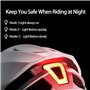 Casque de vélo avec lumière LED - Casque de ville ultra léger - Casque de VTT pour homme et adulte - Avec feu arrière de charge 