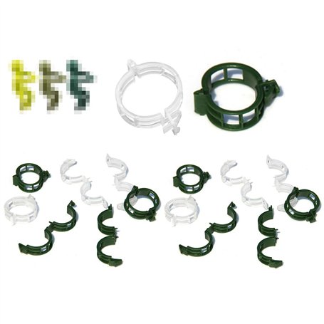TTPSRY 203 Pièces Kit Attache Plante Jardin Clips Fixation Vigne Anneau Support Tuteur Légume Tomate Fleur Fruit